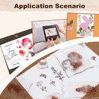 UCEC 8 Sheets Flower Clear Stamps for Card Making, Silicone Stamps for Crafting, Flower Stamp Clear Rubber Flowers Vintage Plants and Decoration and DIY Scrapbooking