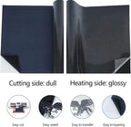 guangyintong Glitter Black Heat Transfer Vinyl HTV Rolls, 12" x 8ft Iron on Vinyl for T Shirts Glitter Black HTV Vinyl for All Cutter Machines Easy to Cut & Weed for Heat Vinyl Design