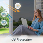 DOWELL One Way Window Privacy Film with 3 Tools Window Tint for Home Sun Blocking Heat Control Anti UV Reflective Mirror Covering See Out Not in for House and Office Black Silver 35.4" X 78.7"