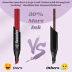 Soucolor Alcohol Markers, 80 Colors Dual Brush Tip Permanent Art Coloring Marker for Book Painting Card Making, Art Supplies Gift Box for Adults Teens Kids Boys Girls 8-12