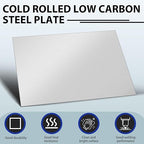 2 Pcs 16 x 12 Inch Mild Steel Sheet Cold Rolled 16 Gauge Metal Plate Weldable Metal Sheets for Professional Industrial DIY Use, Clean Surface Easy to Weld