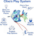 Clixo Ocean Creatures Pack - Glow-in-The-Dark Magnetic Building Toy - 24 Flexible Magnet Pieces for Underwater Adventure. Imaginative STEM Toy. Screen Free Kids Gift & Travel. Ages 6+ [New]