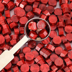 Yoption 360 Pcs Antique Wine Red Sealing Wax Beads Set for Wax Seal Stamp with Candles and Melting Spoon