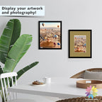 Mat Board Center, Pack of 10, 8x10 for 5x7 Mix Color Picture Mat Sets - Acid Free, 4-ply Thickness, Bevel Pre-Cut White Core - Includes Backing Boards and Clear Bags - for Pictures, Photos, Framing