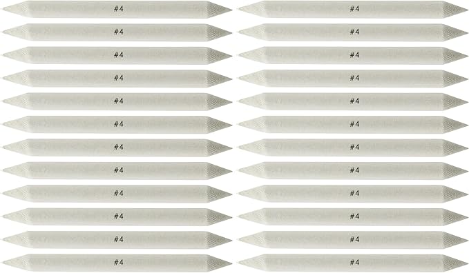 Creative Mark Blending Stumps - Solid Double-Ended Blending Stumps for Blending Charcoal, Pencils, Pastels, and More! - [Size # 4-12 Count] (Pack of 2)