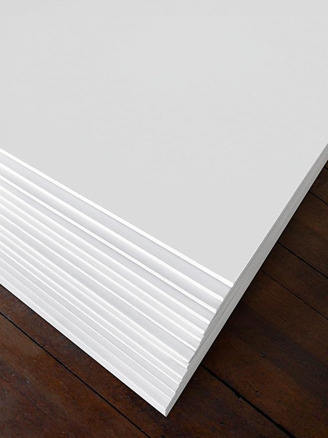 White Foam Board 8 x 10 x 1/8" (3mm) Inch, 15 Pack Acid-Free Foam Core Poster Board Sheets for Art, Crafts, Presentation, Vision Board, Signboard, and Party Decorations