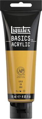 Liquitex BASICS Acrylic Paint, 118ml (4-oz) Tube, Gold