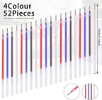 JANYUN 4 Pieces Heat Erasable Pens for Fabric with 12 Refills Fabric Marking Pens Fabric Markers for Quilting Sewing DIY Dressmaking Fabrics Tailors Chalk