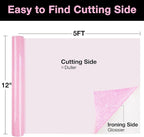 TORC Pink Glitter HTV Heat Transfer Vinyl 2 Rolls Iron on Vinyl for T Shirts Crafts 12 inch x 5 ft
