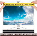 DACRI HOME 18" Magnetic Poster Hanger Frame - Teak Wood Poster Frame, Strong Magnets for Safe Hanging Picture Print Map Scroll Wall Art 18x24 18x36 (18 inch/45 cm, Black)