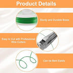 HARFINGTON 13ft Jewelry Wire, 22 Gauge (0.6mm) Brass Craft Soft Metal Tarnish Resistant Copper Beading Wire for Jewelry Making Supplies Crafting, Green