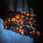 44pcs 8mm Natural Flame Yooperlite Stone Beads Round Healing Energy Power Stone Beads for Jewelry Making DIY Bracelet Necklace Earrings 15" (Flame Stone, 8mm)