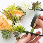 12 Rolls 1/2 Inch 30 Yard Green Floral Tape for Bouquet Stem Wrapping - Adhesive, Waterproof and Flexible (Olive Green+Dark Green)