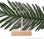 UNIQOOO 20 Pack 4" Wood Stands for Wedding Acrylic Sign, Wood Table Number Holders for 1/8 Thick Acrylic Sheets | Wedding Display Stand, Card Holder, Great for Bar Menu, Retail Sign, Party and Events
