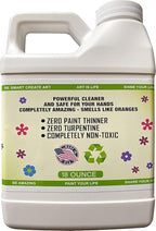 Green Piece® Amazing Paint Brush Cleaner for Paint Cleanup, Wet or Dry Paint, Brushes with Oil or Acrylic Paints, restores Wood Metal – 18 Ounce Completely Nontoxic 100% Natural (Pack of 2)