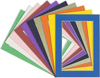 6x8 Mat for 8x10 Frame - Precut Mat Board Acid-Free Show Kit with Backing Board, and Clear Bags Mixed Colors 6x8 Photo Matte Made to Fit a 8x10 Picture Frame Matboard for Framing, Pack of 10 Mats