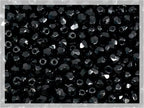 100pcs Faceted Fire Polished Pressed Czech Glass Beads 3mm (0.12in), Jet Black 23980