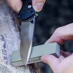 Small Travel-Portable Diamond Resin Sharpening Stone - 1000 Grit Whetstone Knife Sharpener