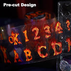 4 Rolls Fire-Themed PET Tape Set, Waterproof Pre-Cut Stickers for Journaling, Scrapbooking, DIY Crafts, Phone Case Decoration, with Decorative Clip