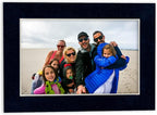 Pack of Ten Acid Free 8.5x11 Mats Bevel Cut for 7x9 Photos - Navy Suede Precut Matboards With Backing Boards and Self Seal Photo Mat Bags For Pictures, Photos, Framing - 4-ply Thickness