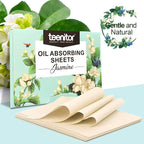 Teenitor Jasmine Oil Blotting Papers for Face - 100 Sheets, Oil Control Film Absorbing Sheets for Oily Skin, Men & Women