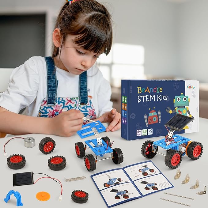 Bulk STEM Solar Robot Kits, STEM Building Toys for 6 7 8 10 12 13 Year Old Boys Girls Crafts, Robotics Science Kits for Kids 8-12 8-10 6-8, Classroom School Gifts Engineering Coding Motor Car Projects