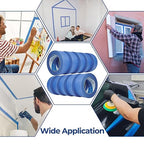 10 Rolls Blue Painters Tape 2 Inch, Bulk Masking Master Tape 60 Yards, Wall Masking Tape No Residue, Multi-Surface Painter's Tape for Wall Painting Edge Treatment DIY Crafts,600 Yards Totally