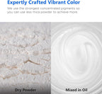 Rolio Premium Mica Powder - Noble White (50G / 1.76oz) - 1 Jar of White Pigment Powder for Epoxy Resin, Dye, Soap Making, Nail Polish, Paint, Candle Making, Bath Bombs, Slime