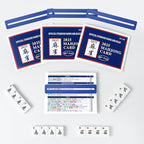 2025 Mahjong Card Official with Mahjong Line Reader, Mahjong Cards Official Rules Version Large Print Style, 4-Pcs(Blue)