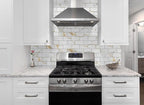 4 Pieces Peel and Stick Backsplash for Kitchen, 3" x 6" PVC Subway Tile Upgraded Calacatta Gold with Dark Gray Grout Backsplash Stick on Tile Elevate Kitchen, Bathroom, Fireplace,RV