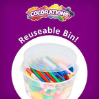 Colorations Sidewalk Chalk – 50pc 4” x 1” Washable, Bright Colored Chalk Set – Fun Kid Art Colors & Patterns – Draw on Classroom Chalkboard or Outdoor Playground – Jumbo Bulk