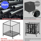 Ball Storage - 22.83" Basketball Cart With Wheels Garage Volleyball Storage Sport Equipment Holder Organizer For Indoor Outdoor,Metal Storage Rack For Playgroup,Gym And School