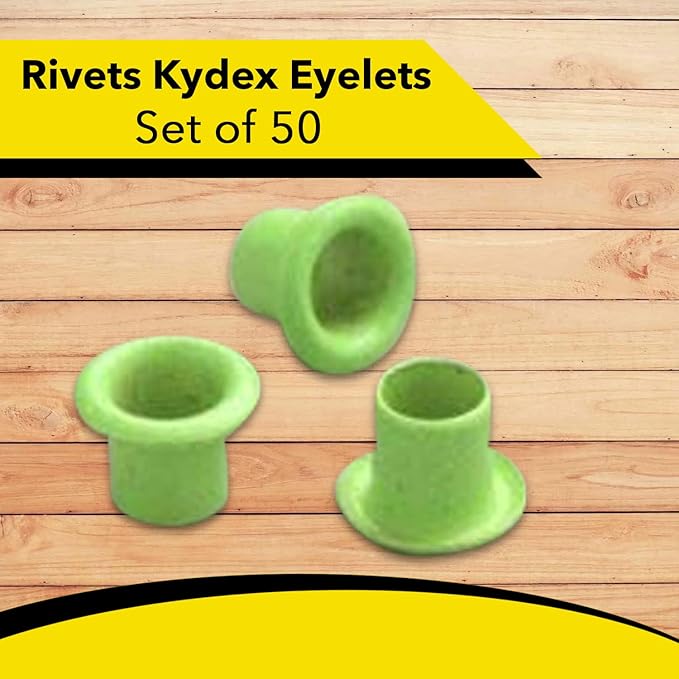 Kydex Rivets Eyelets, 8-8 1/4" Multicolored Grommet Eyelets for Tactical Holster Making, Knife Sheath Crafting, Fasteners for Custom DIY Kydex Projects (Set of 50)