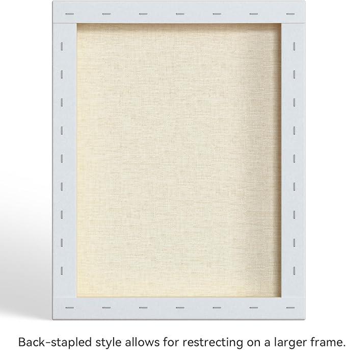 PHOENIX 16x20 Inch 6 Pack Artist Canvas - Large Stretched Canvases for Painting - 3/4 Inch Profile, 100% Cotton 11 Oz. Gesso Primed White Blank Professional Canvas Oil & Acrylic Paints