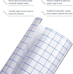 Clear Transfer Tape for Vinyl - 6" x 50 FT with Blue Alignment Grid Medium Tack for Adhesive Vinyl, Application Transfer Contact Paper Tape Roll for Silhouette Cameo Decals Stickers Window Signs
