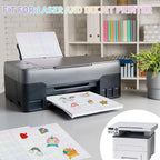 20 Sheets Holographic Sticker Paper,8.5x11 Inch Clear Printable Vinyl Sticker Papers,Self-Adhesive Waterproof for Inkjet/Laser Printer（Clear Heart）