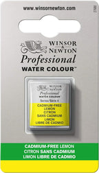 Winsor & Newton Professional Water Colour Paint, Half Pan, Cadmium-Free Lemon