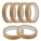 MECCANIXITY Masking Tape 0.7 Inch x 21 Yard Painter's Tape Brown Paint Tapes for DIY Crafts Arts Drawing Decoration Labeling Car Painting Artist Teachers, Pack of 6