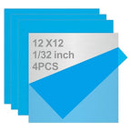 4PCS 12"x12"x1/32 Stainless Steel Metal Plates for Magnetic Mount Board Wall 20GA(0.80MM) 430 Stainless Steel Shim Stock Plates for Crafting, Kitchen, Office