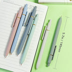 Gel Pens, 6 Pcs Black Ink Pens for Women, 0.5mm Fine Point Smooth Writing Pens, High-End Series Retractable Pens for Journaling Note Taking (6 Pcs Gold Morandi)