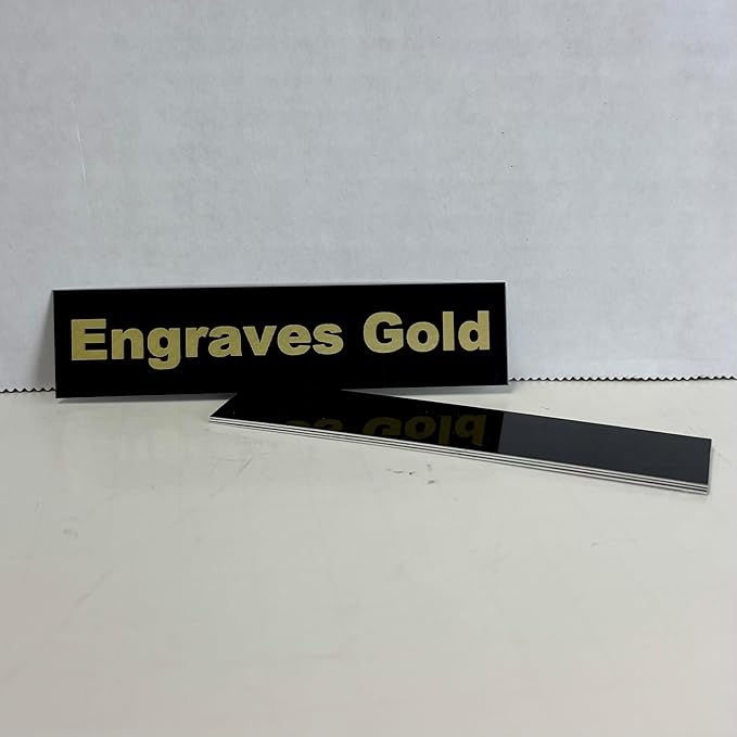 Blank Metal Plates for Laser Engraving - 4 Pack | Aluminum Sheets 0.020" Thick | CO2, Diode, Fiber Laser Compatible | Multiple Sizes & Colors (Black (engraves gold), 6.25x8.25 inch)