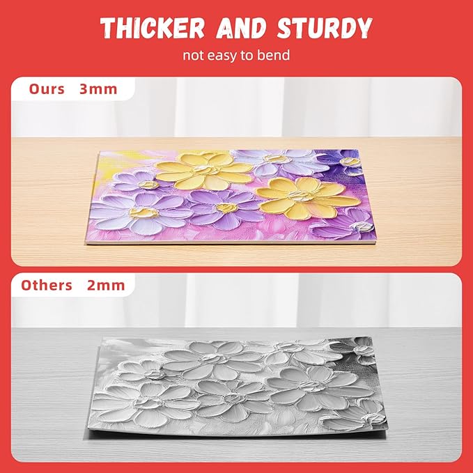 Simetufy 30 Pack 8x10 Inch Painting Canvas, Blank Cotton Canvas Panels Bulk Value Pack for Party, Acrylics Oil Watercolor Tempera Paints