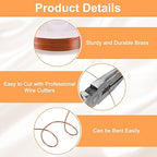 HARFINGTON 20ft Jewelry Wire, 24 Gauge (0.5mm) Brass Craft Soft Metal Tarnish Resistant Copper Beading Wire for Jewelry Making Supplies Crafting, Coffee