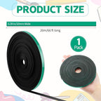 Magnetic Tape Roll Thin Strips, 0.39 Inch x 66 Feet Magnetic Board Dividers Whiteboard Graphic Decorative Tape Marking Line for Classroom Office Art Accessories(Green)