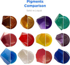 Rolio Pigments Resin Liquid Pigment Pearlescent Colors - 24 Vibrant Colors for Epoxy Resin, Jewelry Making, Crafts Decorations, Garment Accessories, Painting, DIY Art - 0.33 oz/10 ml Each