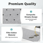 120Pcs 9.8 x 13 Inch Oil Absorbent Pads Oil Mat Water Absorbent Mat Oil Spill Mat for Absorbing Protecting Home Garage Basement Weight Dimpled Pad Replacement Automotive Accessories