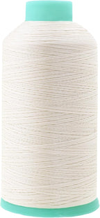 Mandala Crafts Bonded Nylon Thread Off White Heavy Duty Sewing Threads - 2843 YDs Size 46 210D T45 Tex 45 Thread for Leather Jeans Weaving Outdoor Marine Upholstery Threads