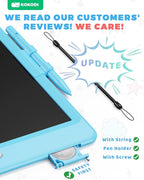 KOKODI LCD Writing Tablet, Gifts for 3 Years Old Boys and Girls，10 Inch Colorful Doodle Board Drawing Tablet, Erasable Reusable Electronic Drawing Pads, Educational and Learning Toys for Kids
