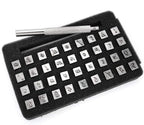 Yoption 37 Pieces Leathercarft Stamping Tool Set, 26 Letters Alphabet & 10 Numbers Stamps Steel Punch Tool 3mm+1 Stamping Handle for Leather Craft
