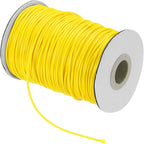 MECCANIXITY Waxed Cord 1.5mm Waxed Thread 87 Yard Wax String Leather Cord for Bracelet Making, Necklaces, Beading, Jewelry Making and DIY Crafts(Golden Yellow)